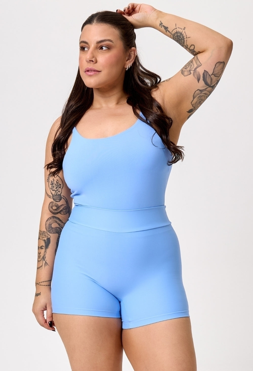 CONJ. SHORTS CROSS + REGATA ACTIVE BABY BLUE