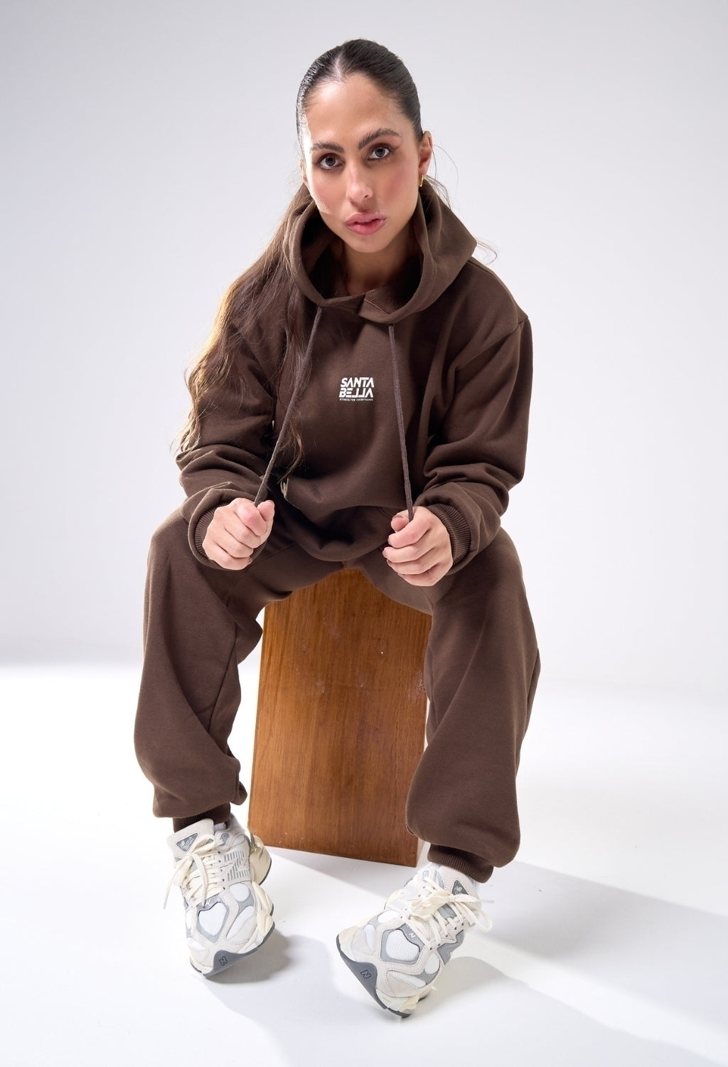 CASACO MOLETOM OVERSIZED CACAU