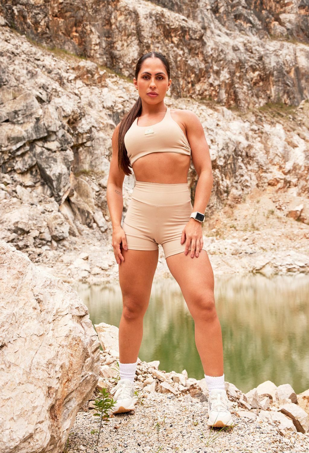 CONJUNTO SHORTS TIMELESS + TOP BELLA CAPPUCCINO