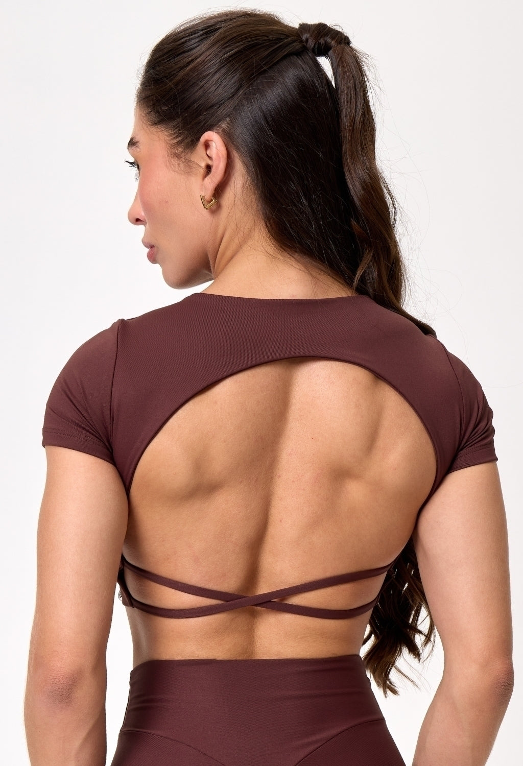 CROPPED UPSIDE DARK BROWN
