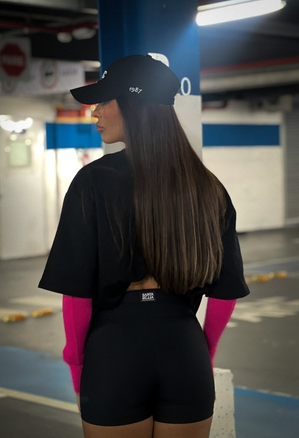 CAMISETA OVERSIZED SILK SANTABELLA PRETA