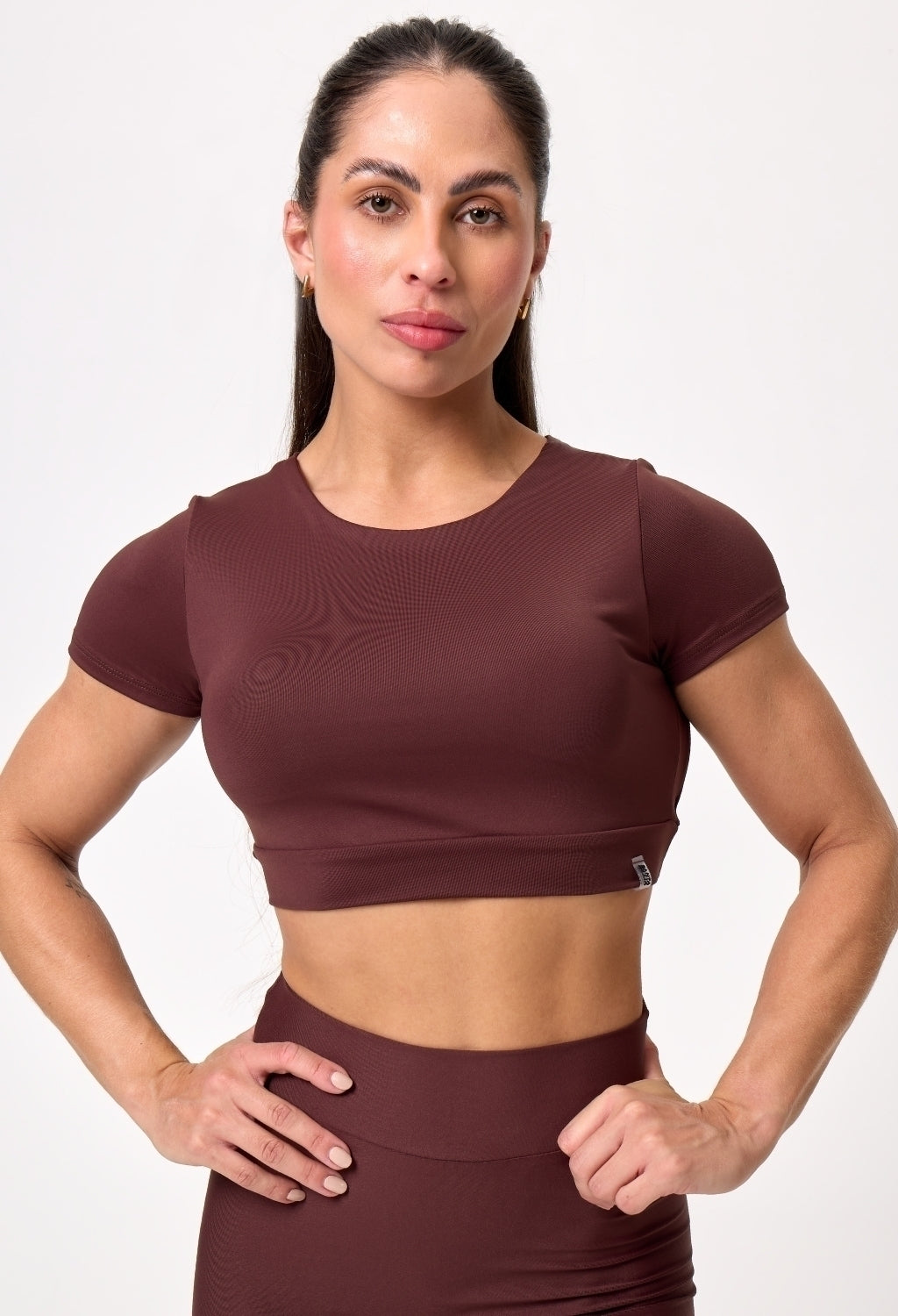 CROPPED UPSIDE DARK BROWN