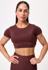 CROPPED UPSIDE DARK BROWN
