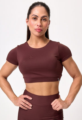 CROPPED UPSIDE DARK BROWN
