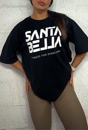 CAMISETA OVERSIZED SILK SANTABELLA PRETA