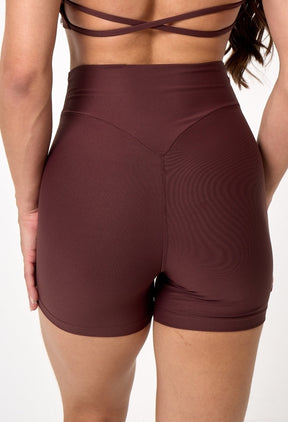 SHORTS BASIC DARK BROWN