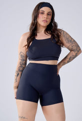 CONJUNTO SHORTS CYCLIST + TOP STRAPPY SPORT PRETO