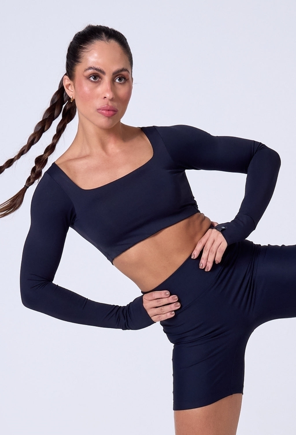 CROPPED DEFINE LUXE PRETO