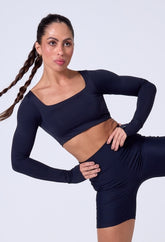 CROPPED DEFINE LUXE PRETO