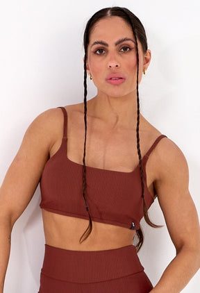 TOP BASIC LOVE 2.0 CANELADO BROWN