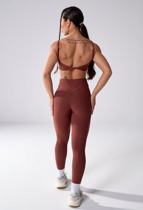 CONJUNTO LEGGING CANELADA + TOP BASIC LOVE CANELADO BROWN