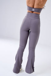 CONJUNTO LEGGING ACTIVE FLARE + TOP UNIC FRONT DARK GREY