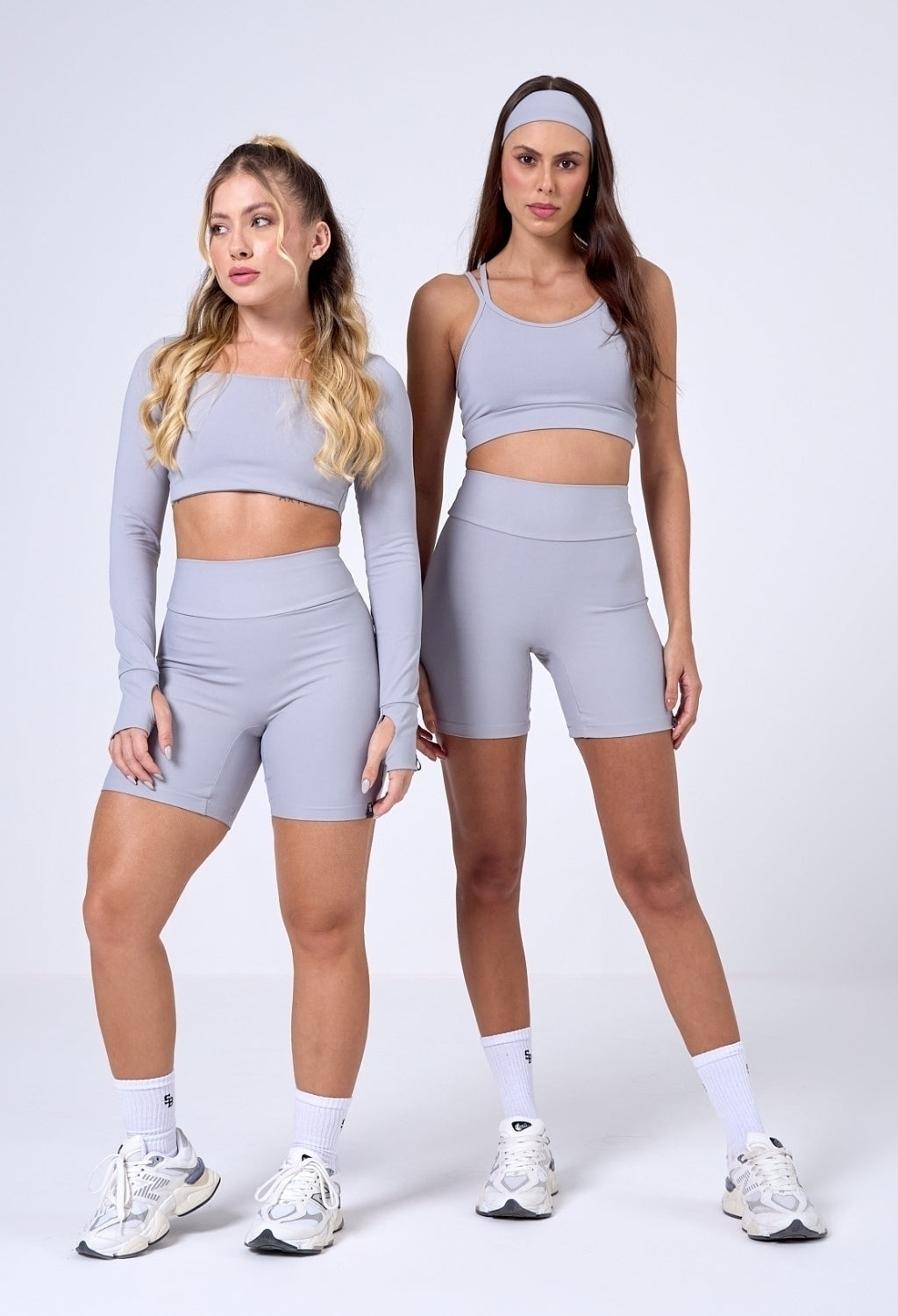 CONJUNTO SHORTS CYCLIST + TOP DREAM GRAY