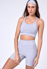 CONJUNTO SHORTS CYCLIST + TOP DREAM GRAY