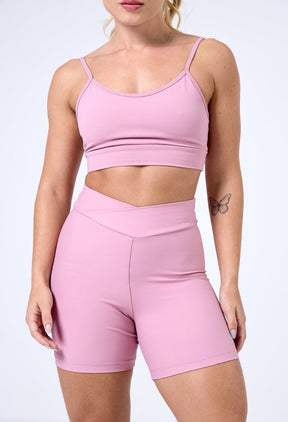CONJUNTO SHORTS CROSS OVER + TOP EVOLVE SOFT PINK