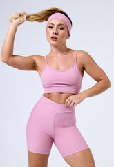 CONJUNTO SHORTS CROSS OVER + TOP EVOLVE SOFT PINK