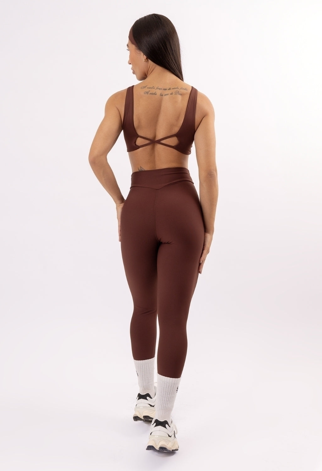 CONJUNTO LEGGING CROSS OVER + TOP SOFT ACTIVE ESPRESSO