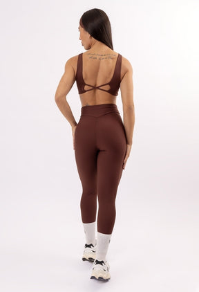 CONJUNTO LEGGING CROSS OVER + TOP SOFT ACTIVE ESPRESSO