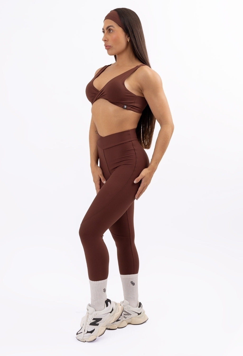 CONJUNTO LEGGING CROSS OVER + TOP SOFT ACTIVE ESPRESSO