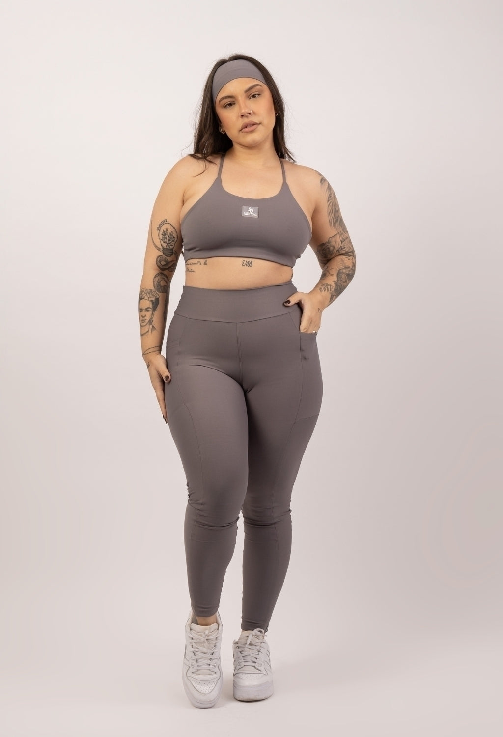 CONJUNTO TOP ENERGY + LEGGING ENERGY DARK GREY