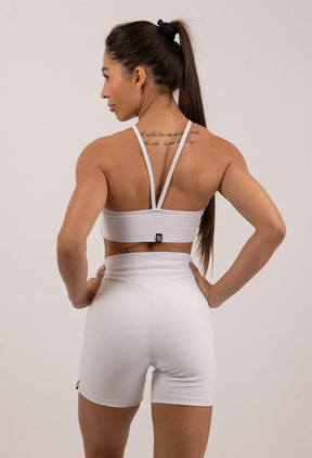 CONJUNTO TOP URBAN + SHORTS CRESPINHO WHITE