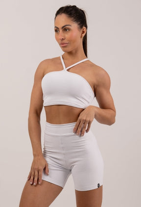 CONJUNTO TOP URBAN + SHORTS CRESPINHO WHITE