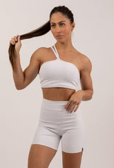 CONJUNTO TOP URBAN + SHORTS CRESPINHO WHITE