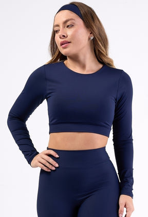 CROPPED OPEN LUXE NIGHT BLUE
