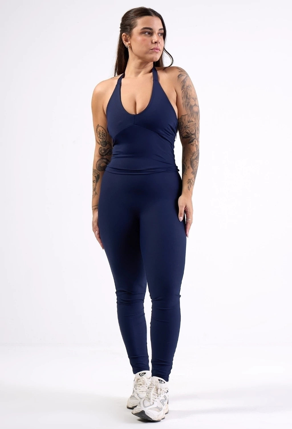 CONJ. LEG FITSKIN + CROPPED OPEN LUXE NIGHT BLUE