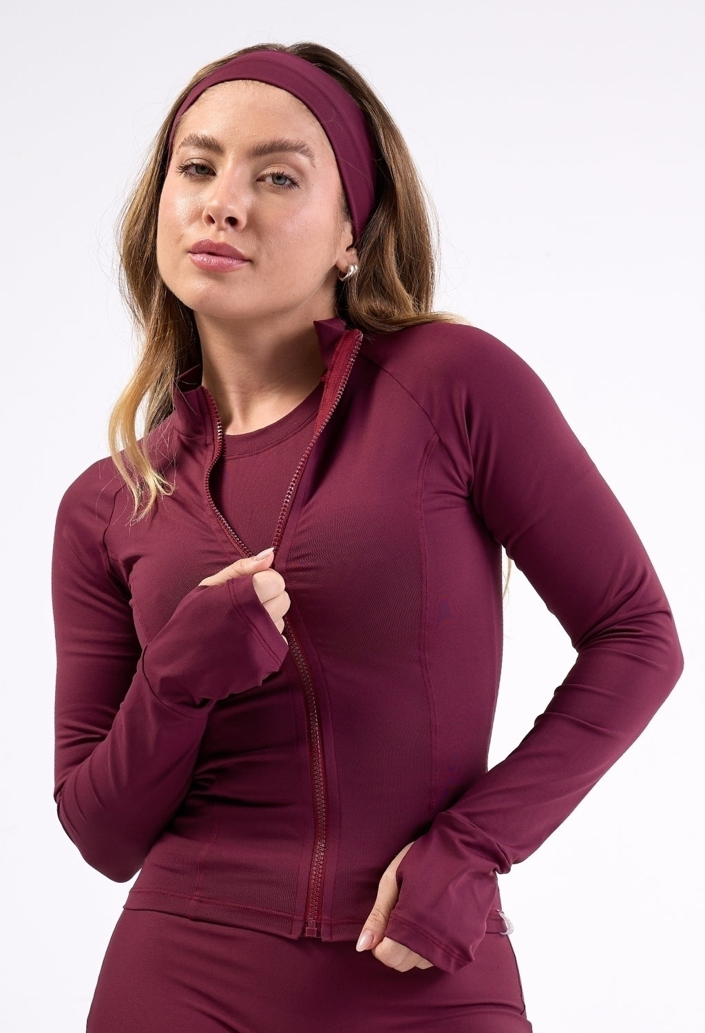JAQUETA FUSION LONGLINE BURGUNDY