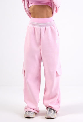 CALÇA CARGO MOLETOM SANTABELLA OVERSIZED COTTON CANDY