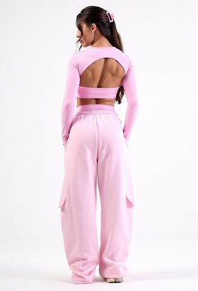 CROPPED OPEN LUXE COTTON CANDY