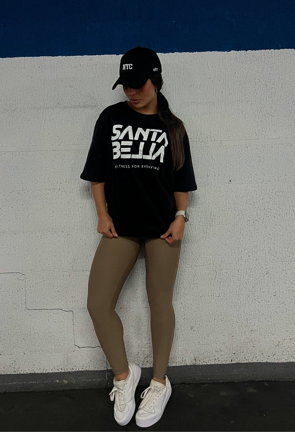 CAMISETA OVERSIZED SILK SANTABELLA PRETA
