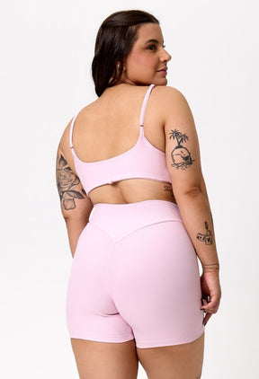 CONJ. SHORTS + TOP CANELADO BALLET