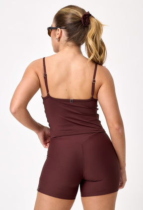 CONJ. SHORTS CROSS + REGATA ACTIVE DARK BROWN