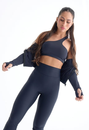 CONJ LEG FLARE+TOP PANDORA+JAQUETA PRETO