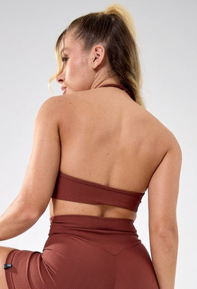 TOP UNIC FRONT CANELADO BROWN