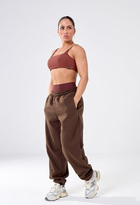 CALÇA MOLETOM OVERSIZED CACAU