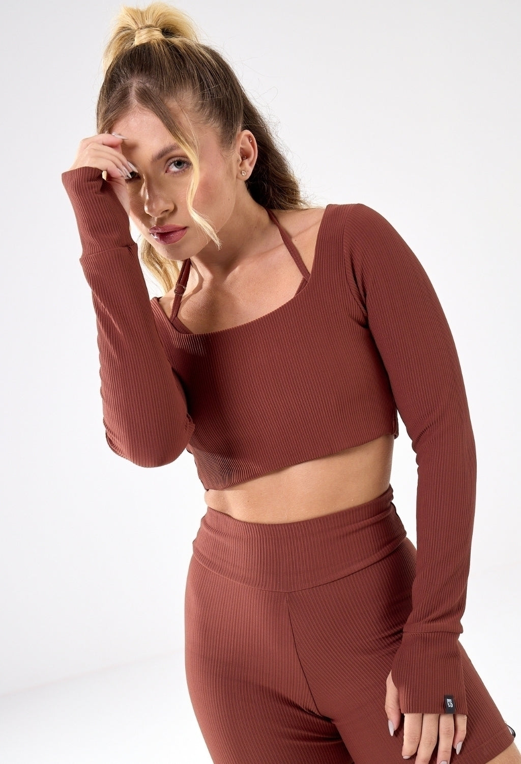 CROPPED DEFINE LUXE CANELADO BROWN
