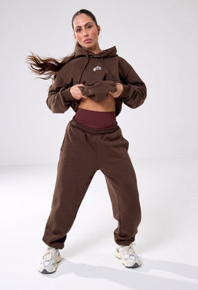 CALÇA MOLETOM OVERSIZED CACAU