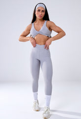 CONJUNTO LEGGING CROSS OVER + TOP SOFT ACTIVE GRAY