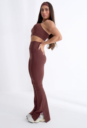 CONJUNTO LEGGING ACTIVE FLARE + TOP EVOLVE ESPRESSO