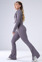 CONJUNTO LEG FLARE+JAQUETA FUSION DARK GREY