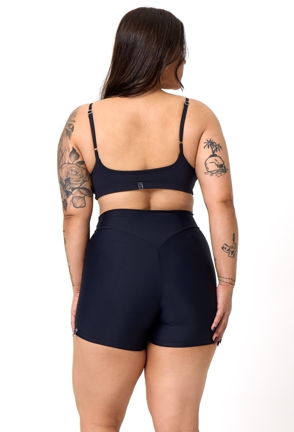 CONJ. SHORTS CROSS OVER + TOP CLASSIC PRETO