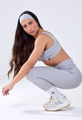CONJUNTO LEGGING CROSS OVER + TOP SOFT ACTIVE GRAY