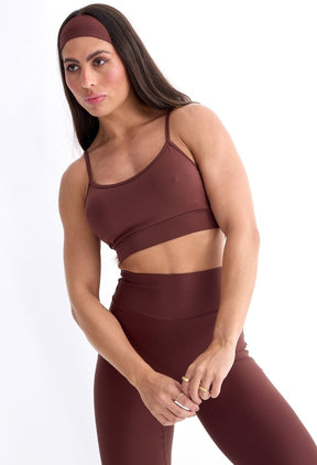 CONJUNTO LEGGING ACTIVE FLARE + TOP EVOLVE ESPRESSO