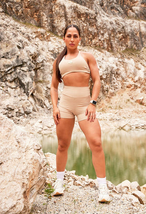 CONJUNTO SHORTS TIMELESS + TOP BELLA CAPPUCCINO